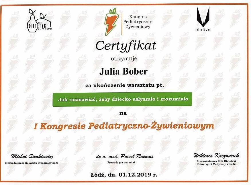 Certyfikat / Certificate 1