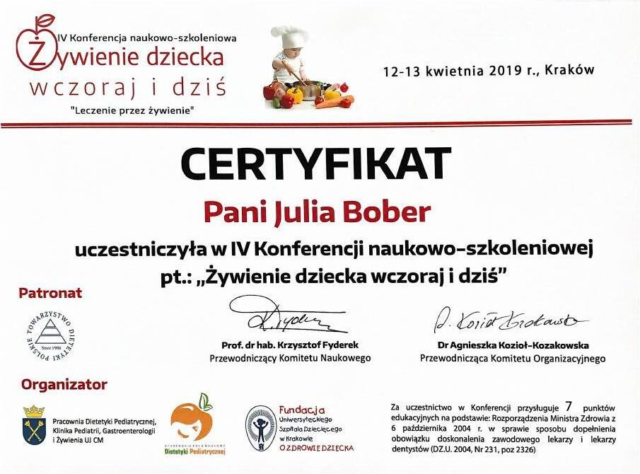 Certyfikat / Certificate 3