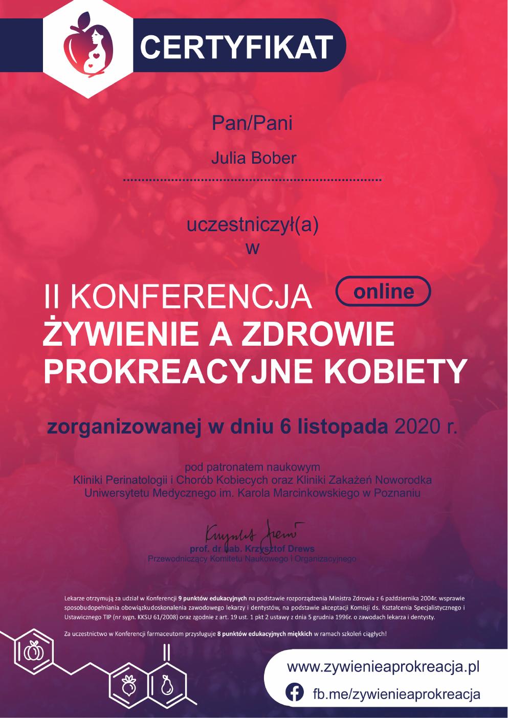 Certyfikat / Certificate 4