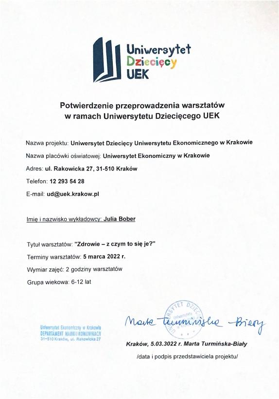 Certyfikat / Certificate 5