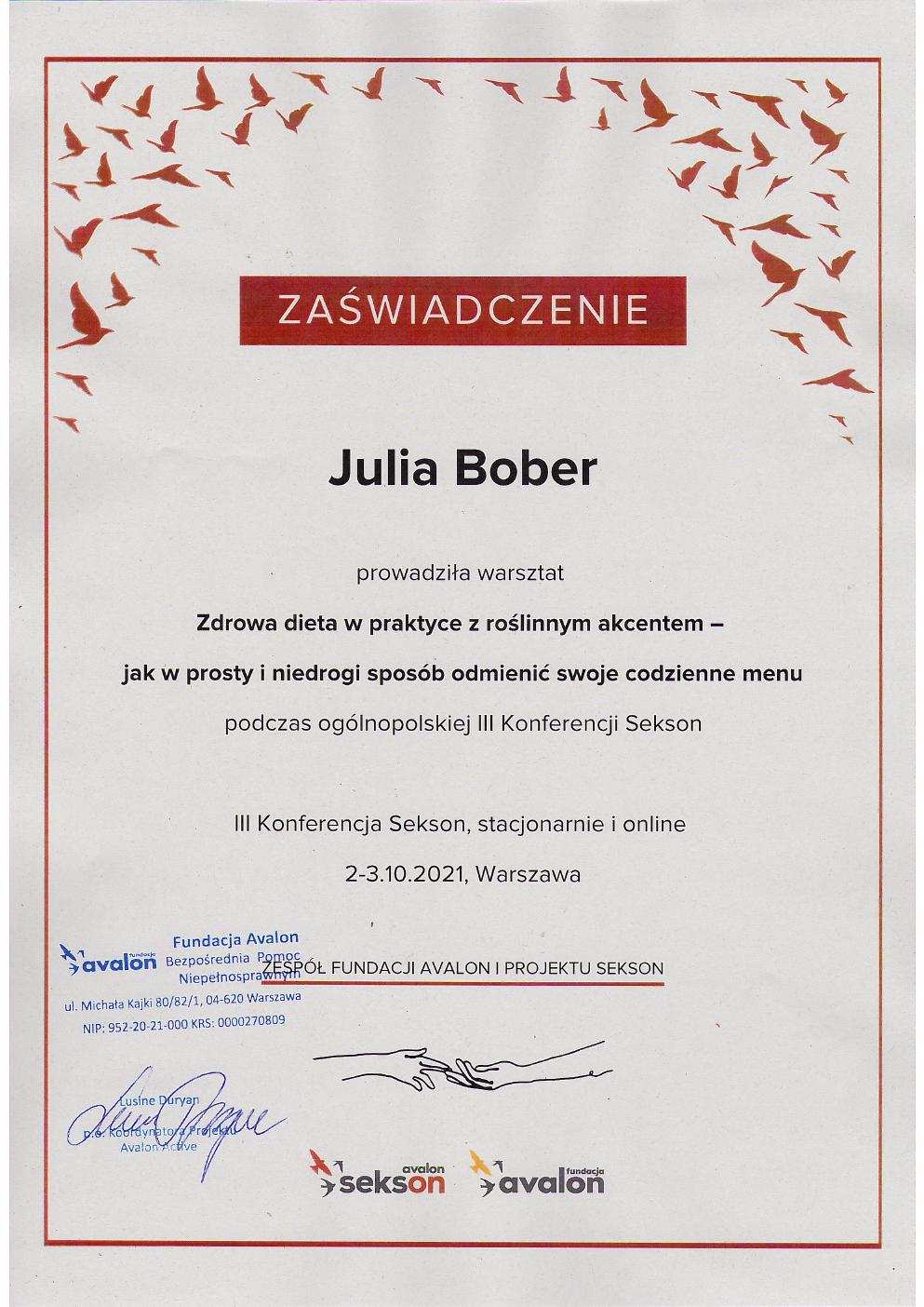 Certyfikat / Certificate 7